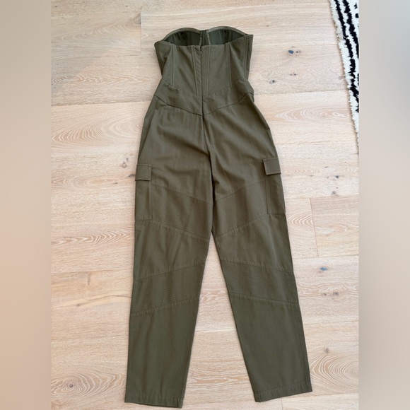 Retrofete Noa Strapless Cargo Olive Jumpsuit - Medium (Worn once) - Picture 6 of 6